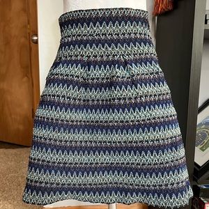 Missoni Vintage A-Line Bell Shaped Multicolored Elastic Mini Skirt